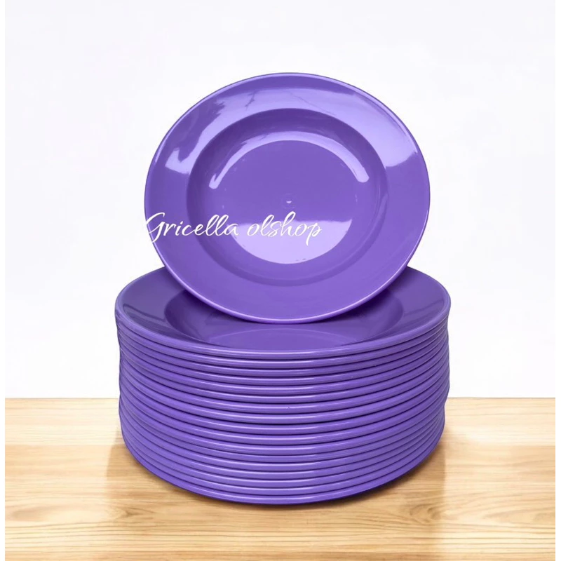 Gambar 2 Piring Makan Melamin 1 Set 12 PCS Food Grade Warna Premium