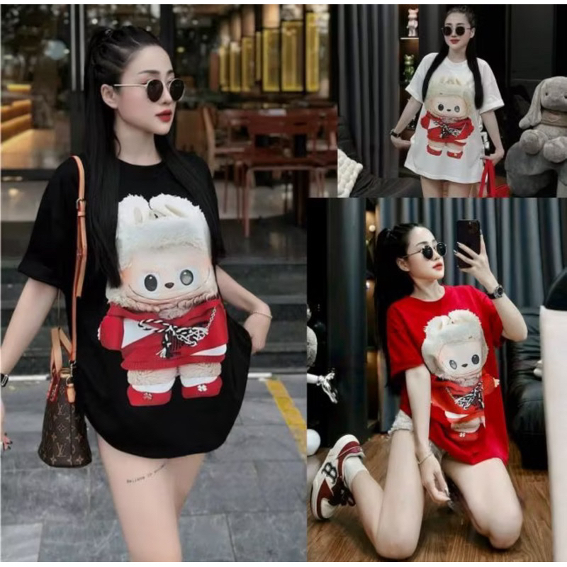 Jual KAOS LABUBU TSHIRT CARTOON KAOS PREMIUM KAOS KEKINIAN labubu MERAH ...
