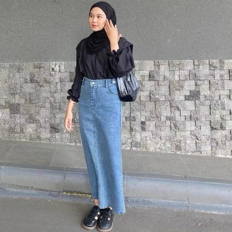 Jual Rok jeans Wanita premium | Shopee Indonesia
