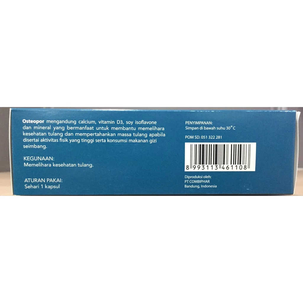 Jual Osteopor Box 30's Tablet Combiphar / Kalsium / Vitamin D3 ...