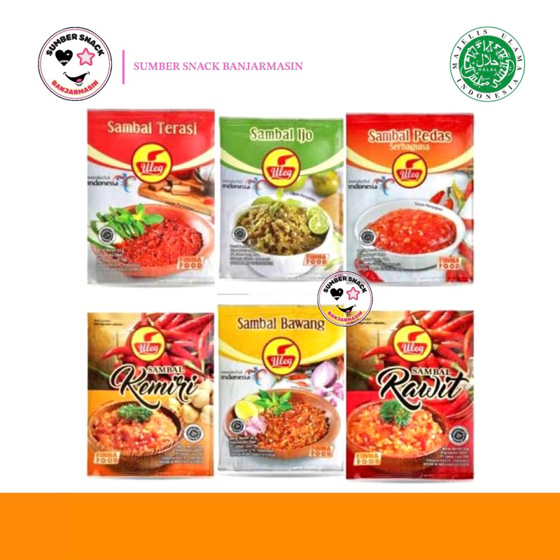 Jual Finna Sambal Uleg Renceng (9 Varian Rasa) (Isi 10/Renceng) (10x18g ...