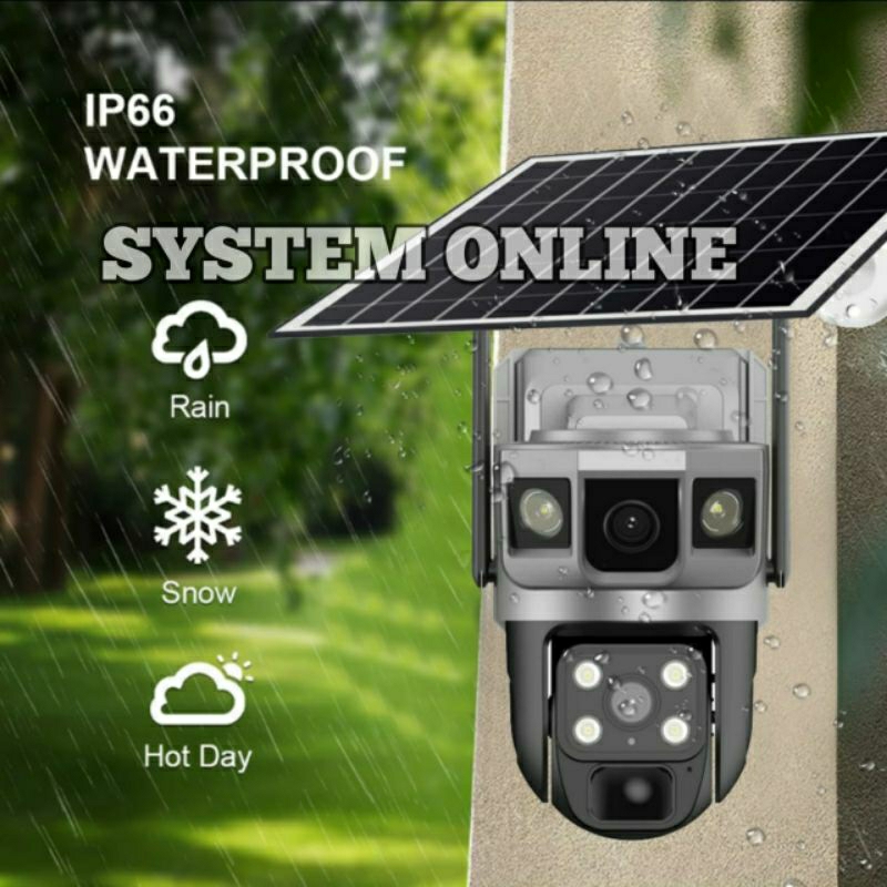 Jual Camera CCTV SIM-card 4G Solar Panel TIGA lensa / TIGA Layar ...