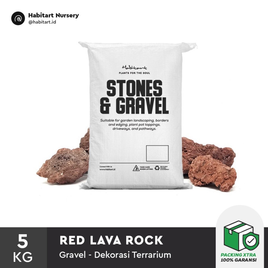 Jual Red lava rock ukuran karung 5kg - Gravel / Dekorasi Terrarium ...