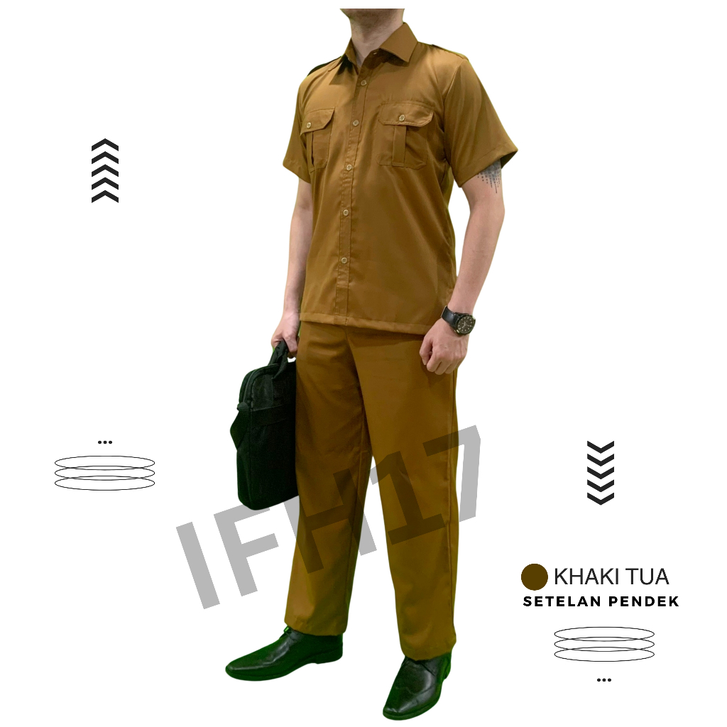 Jual SERAGAM PDH PEMDA KHAKI PRIA , BAJU DINAS PRIA LENGAN PENDEK ...
