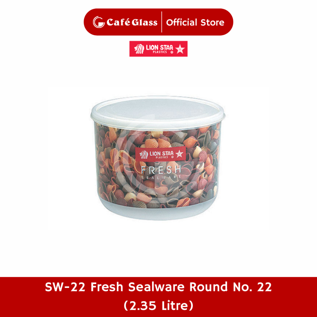 Toples Fresh Sealware Bulat 2.35L Lion Star SW22 - Tupperware Plastik Bening Kedap Udara