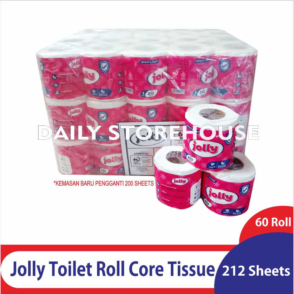 Jual 1 Ball Tissue Jolly Bathroom isi 60 Roll Tisu Toilet Jolly 212 ...