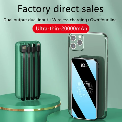 Jual Power Bank 20000mah | Wireless Charging | Powerbank Fast Charging