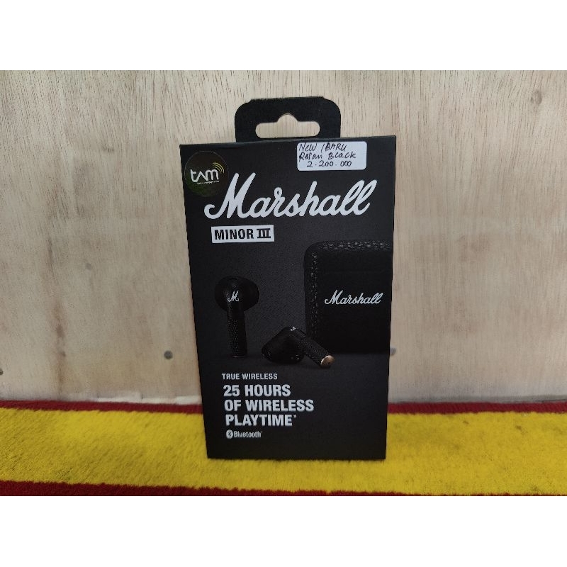 Jual TWS Marshall Minor III Black Resmi TAM Baru | Shopee Indonesia