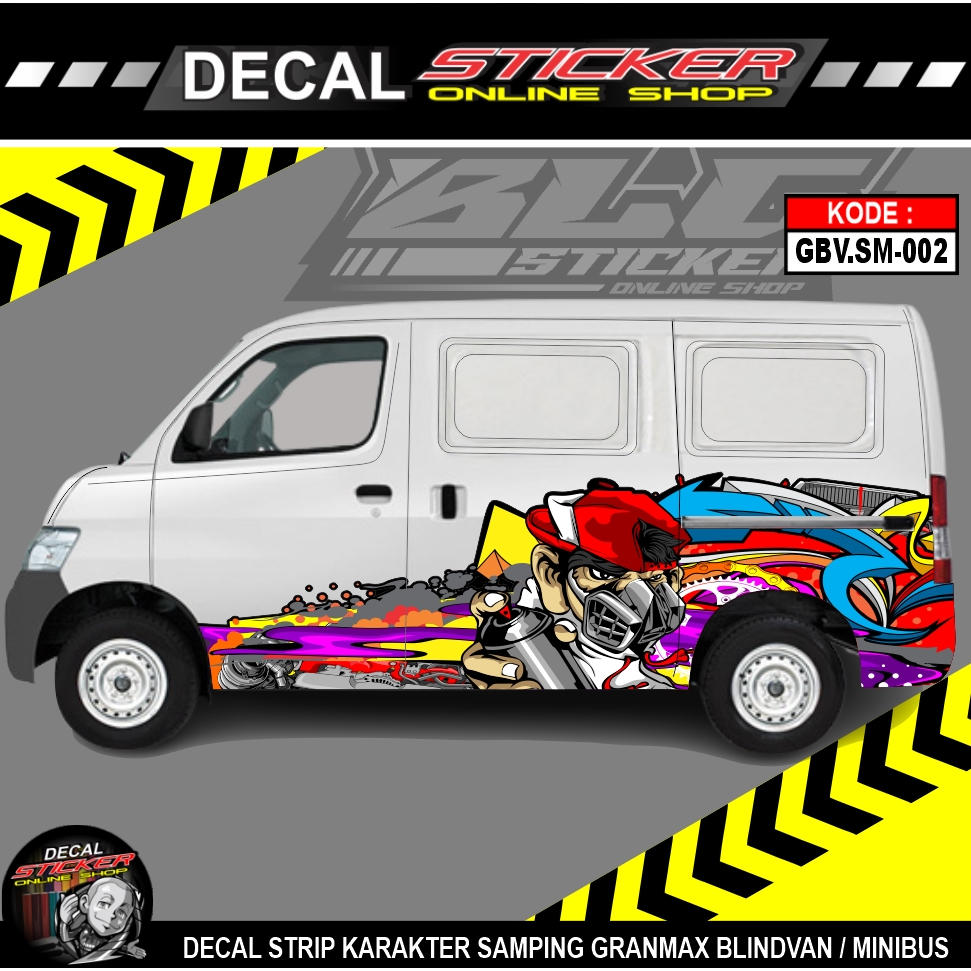 Jual STIKER PINTU SAMPING GRANMAX VAN MINIBUS DECAL PRINT KARAKTER ...