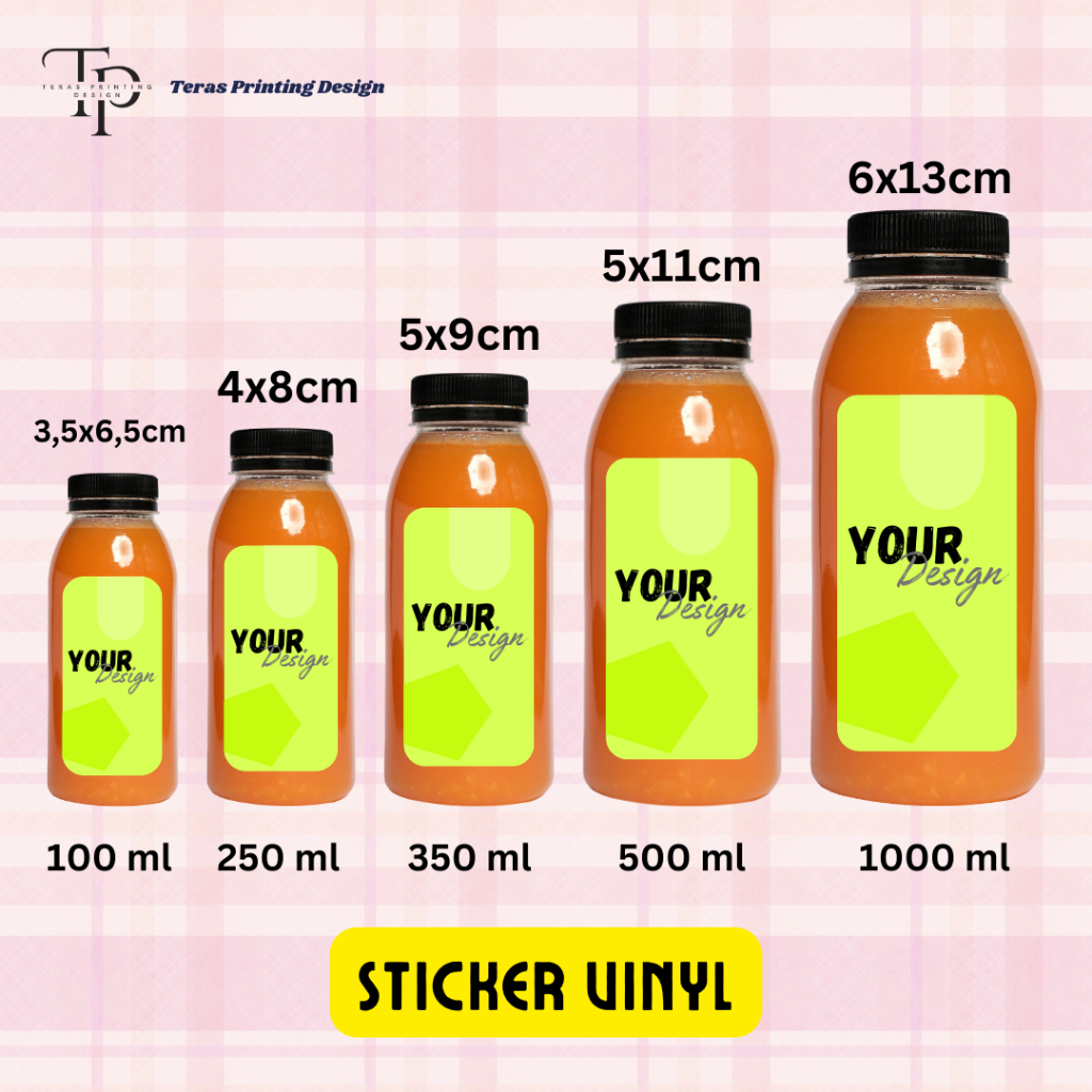 Jual CETAK STICKER LABEL BOTOL VINYL DAN TRANSPARAN / Stiker Botol ...