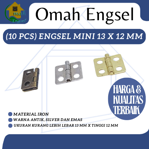 Jual Omah Engsel - (10 pcs) Engsel min 13x12mm I.YDS Engsel mini kotak ...