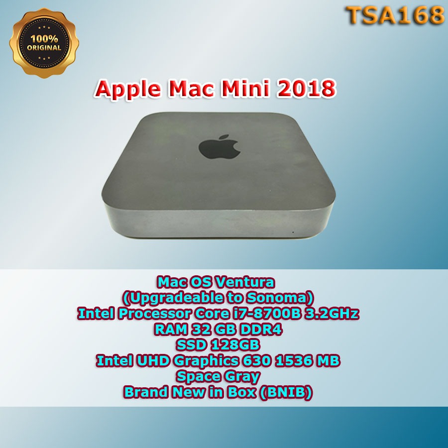 MacMini 2018 i5 Ram 32GB ssd 256GB