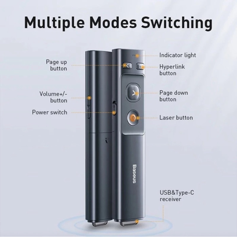 Jual Baseus Multiple Pointer Wireless Pen Remote Control Green Charging ...