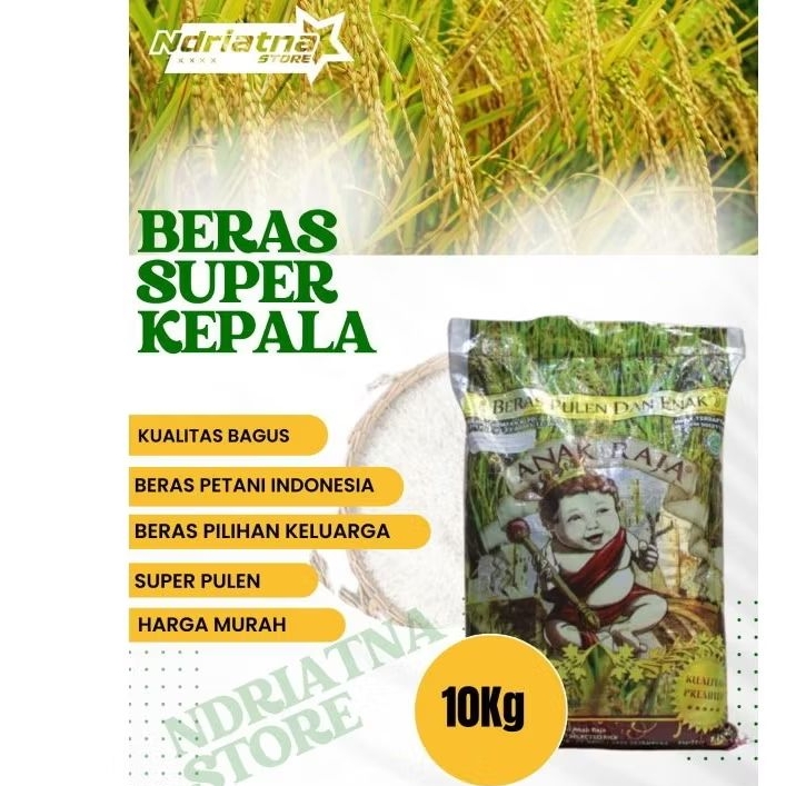 Jual beras super kepala anak raja 10kg | Shopee Indonesia