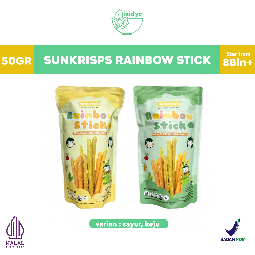Jual SUNKRISPS Rainbow Stick 25g - Kue Stick Sus Rasa Keju dan Original ...