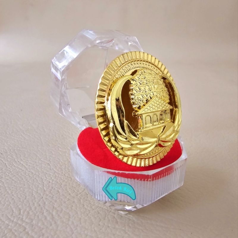 Jual Pin Korpri ASN Bulat Timbul Gerigi Kuningan Magnet | Shopee Indonesia