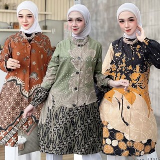 Jual Bisa Cod Tunik Batik Atasan Wanita Modern Dress Batik Wanita Jumbo Shopee Indonesia