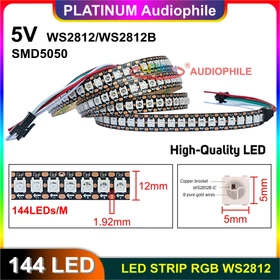 Lampu RGB LED Strip WS2812 SMD 5050 5V 144 Led Per 1 Meter