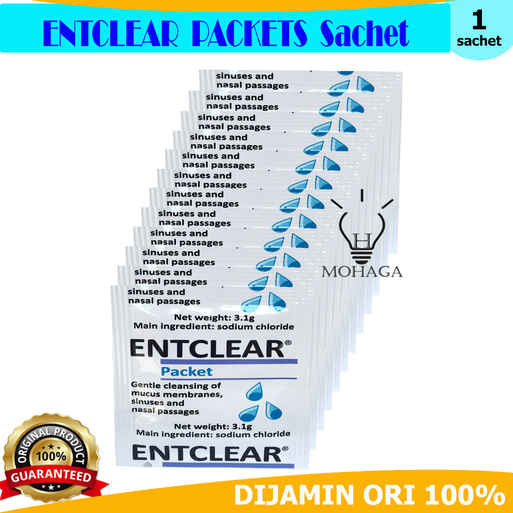 Jual ENTClear Packets Nasal Wash 1 Sachet - Garam Powder ENTClear ...