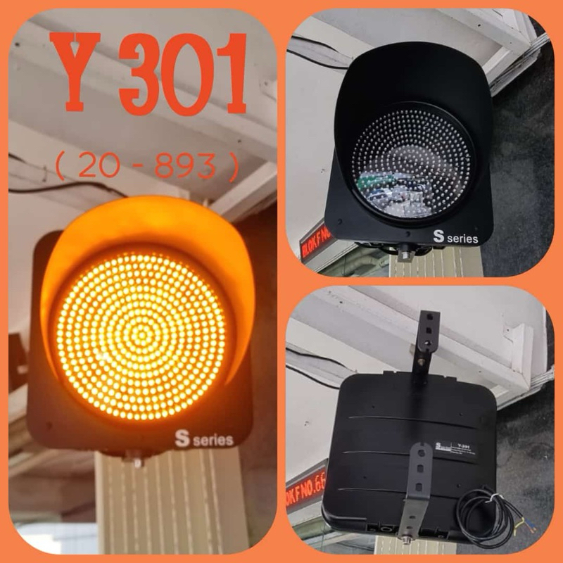 Jual lampu traffic led warning light 1 aspek kuning / lampu lalu lintas ...