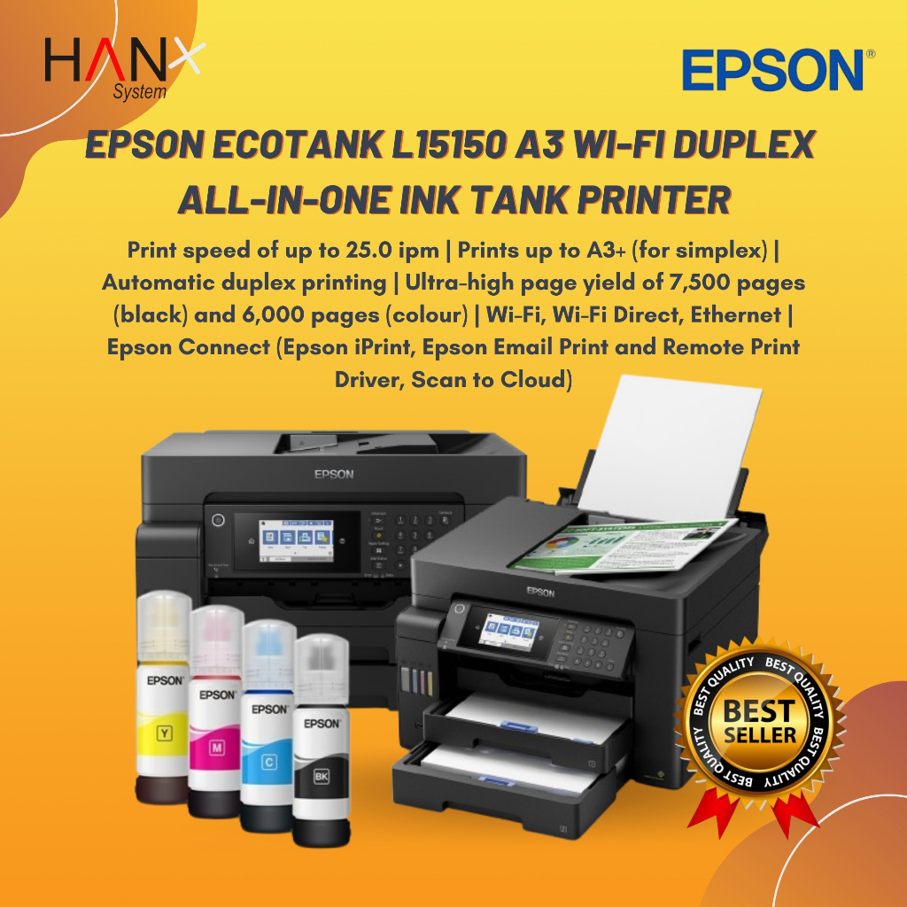 Jual Epson EcoTank L15150 A3 Wi-Fi Duplex All-in-One Ink Tank Printer ...