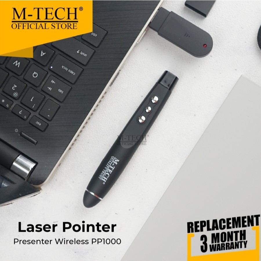 Jual M-TECH ORIGINAL LASER POINTER PP1000 ALAT WIRELESS PRESENTASI ...