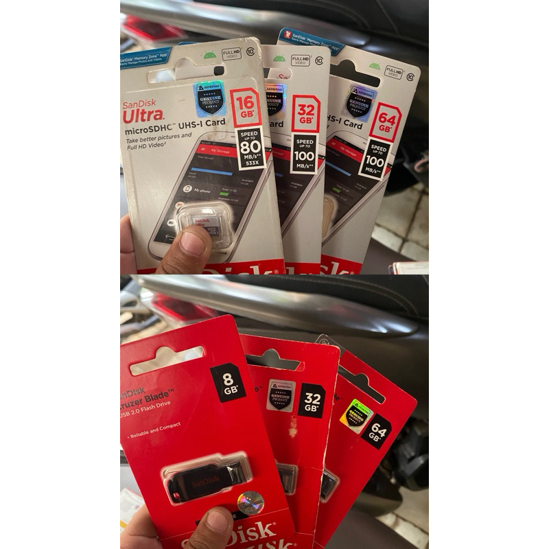 Jual flashdisk dan memori card sandisk original 8 16 32 64 gb | Shopee ...