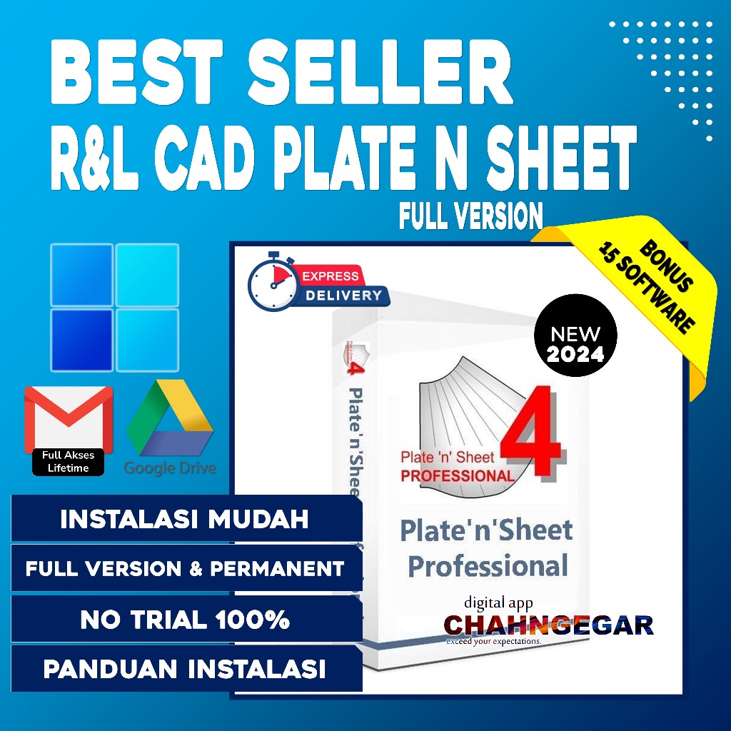 Jual R&L CAD Services Plate’n’Sheet v4.20 Full Software R&L CAD Plate n ...