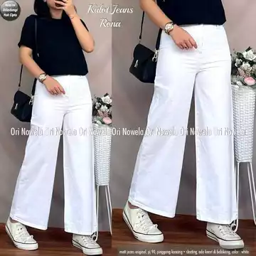 Af Higwaitshigh Waist Kulot Jeans Wanita Premium Asli Jeans Tebal