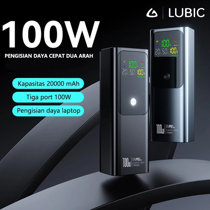 LUBIC K81 Power Bank 20000mAh 100W USB Type-C Fast Charging