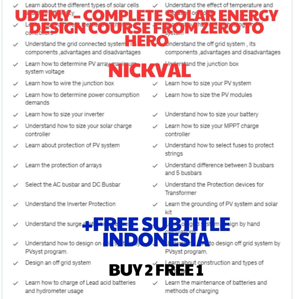 Jual Udemy – Complete Solar Energy Design Course From Zero To Hero ...