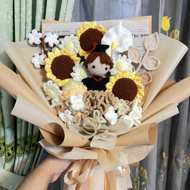 Jual Buket Rajut Wisuda | Graduation Bouquet Crochet Flower | Shopee ...
