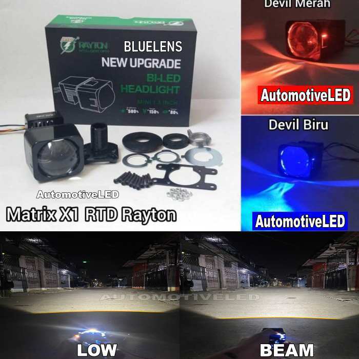 Jual ORIGINAL PROJECTOR BILED MATRIX X1 1.5 INCHI RTD RAYTON BLUELENS ...