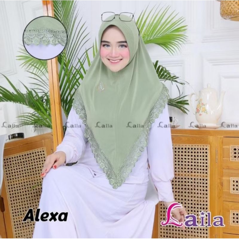 Jual ORIGINAL LAILA Jilbab instan Renda Senada Alexa | Shopee Indonesia