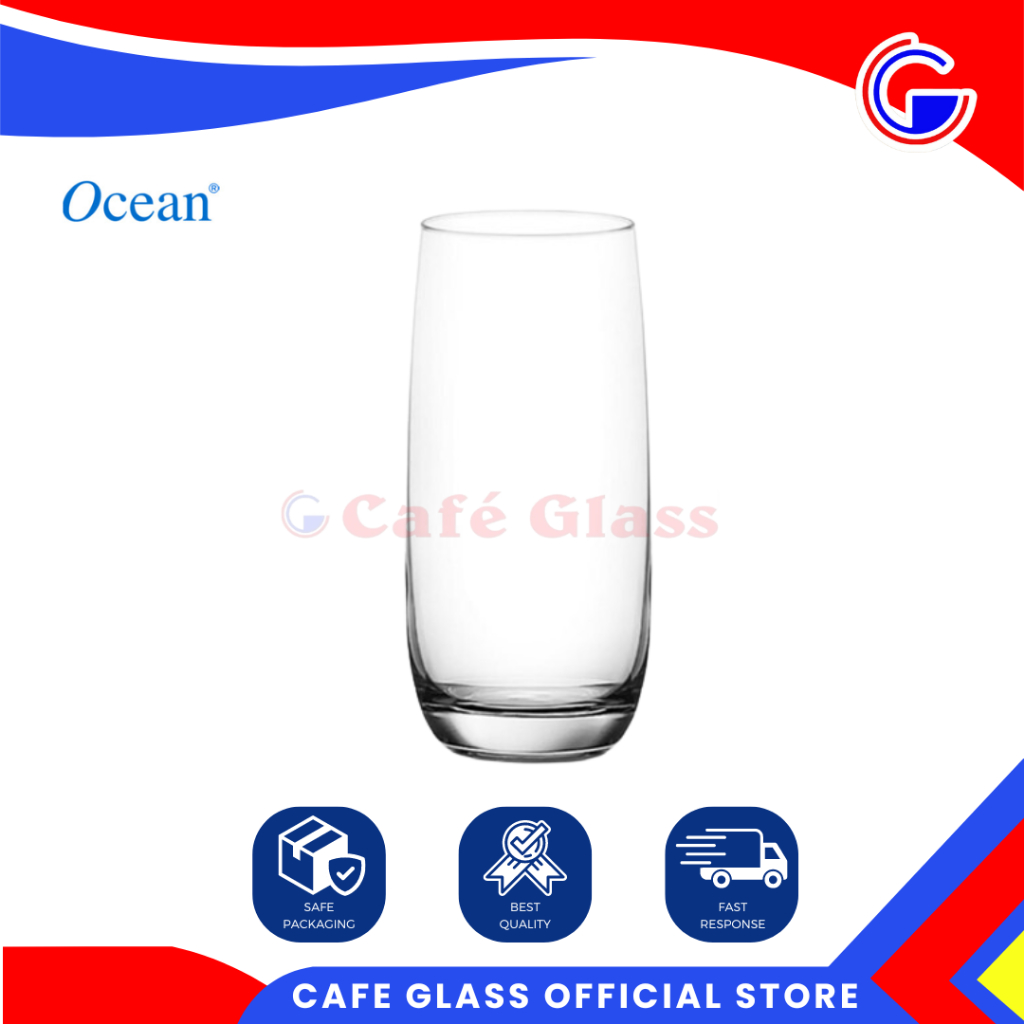 Gelas Ivory 1B13013 - Gelas Minum 370ml Aesthetic - Gelas Tinggi Ocean