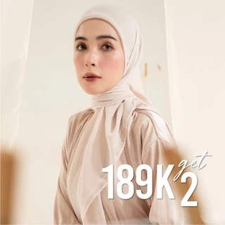 Lozy Hijab - 189K Get 2 Paris Embroidery Signature Square Lozy x Hamidah (Hijab Segiempat Bahan Paris Japan Premium)
