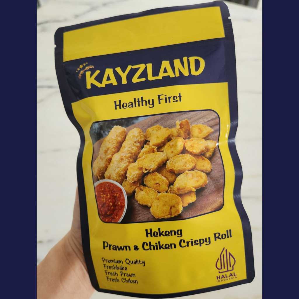 Jual KAYZLAND HEKENG HALAL 1 POUCH PRAWN AND CHICKEN CRISPY ROLL NUGGET ...