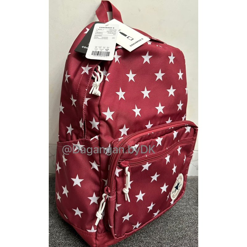 Jual Tas Backpack Converse Maroon Stars Original 100 Shopee Indonesia