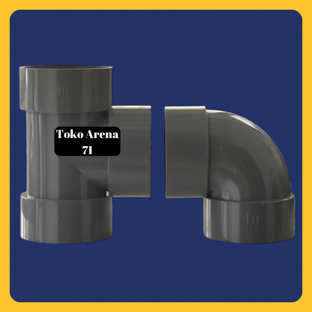 Jual Supramas Tee PVC 3”3 Inch Knee / Elbow / L / 3