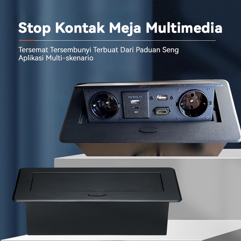 Jual Stop Kontak Meja Meeting Tanam Multimedia HDMI/Data /USB Type C/A ...
