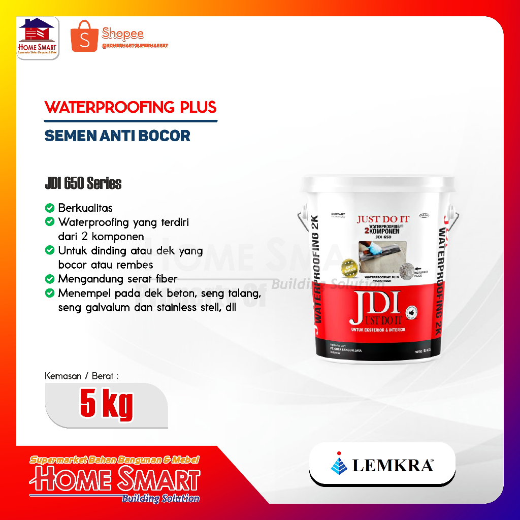 Jual Lemkra JDI 650 Waterproofing 2 Komponen 5kg | Shopee Indonesia