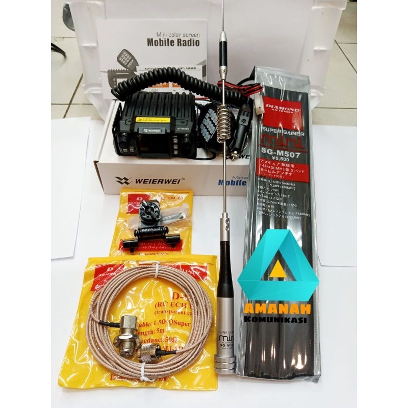 Jual Paket Radio Rig mobil weierwei kt 8900 4 Band lengkap tinggal ...