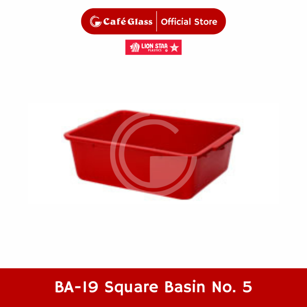 Baskom Plastik Cuci Baju Segi (Ba-19) - Square Basin Ember Bak Rendam Pakaian - Lion Star