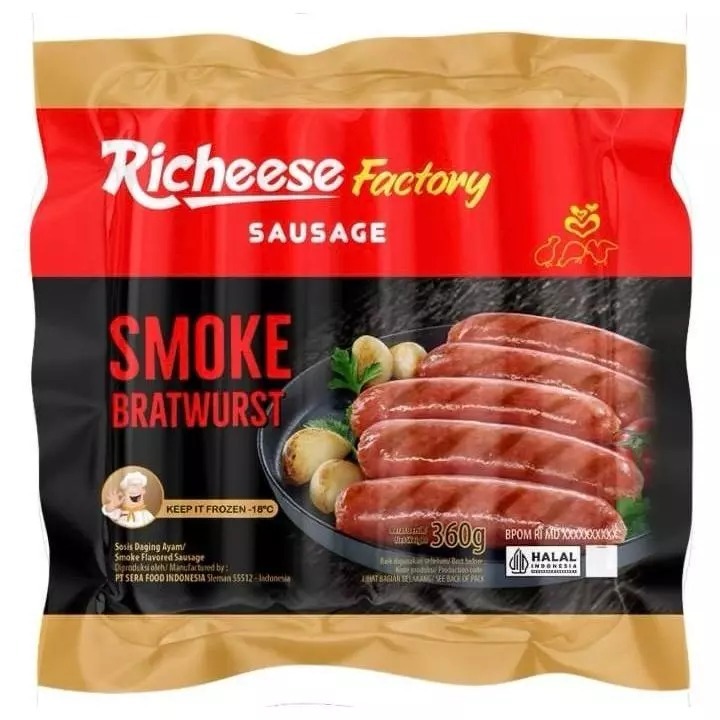 Jual RICHEESE SOSIS SMOKE BRATWURST 360GR ISI 6PCS - DISASS JOGJA ...