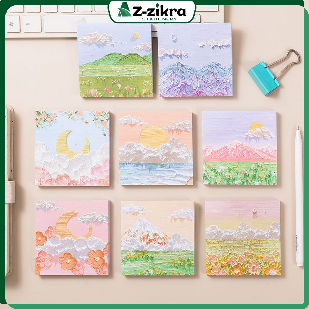 Jual Memo Tempel Notes Pemandangan / Memo Tempel Aesthetic Sticky Notes ...