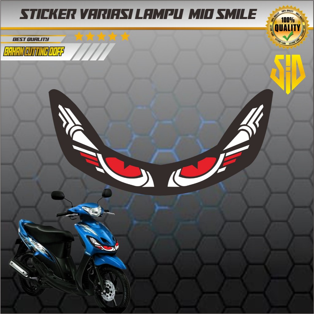 Jual STIKER MATA VARIASI LAMPU MOTOR MIO SMILE / STIKER LAMPU MIO SMILE ...