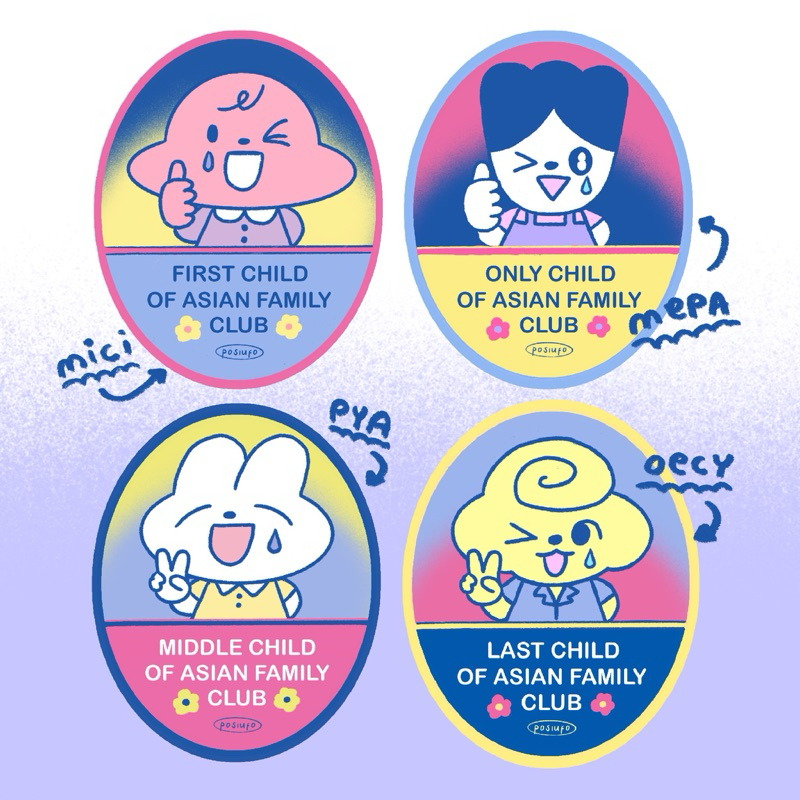 Jual Asian Family Club Stickers by posiufo | Shopee Indonesia