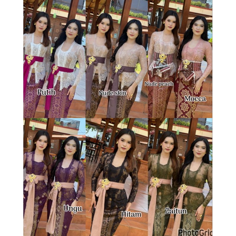 Jual KEBAYA BALI LACE PUTIH DAN HITAM | Shopee Indonesia