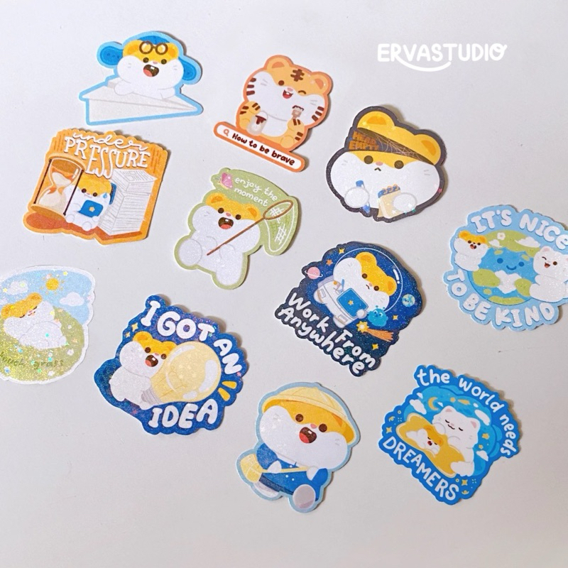Jual Bonbon Hamster & Timmy Cat Sticker (by Ervastudio) | Shopee Indonesia
