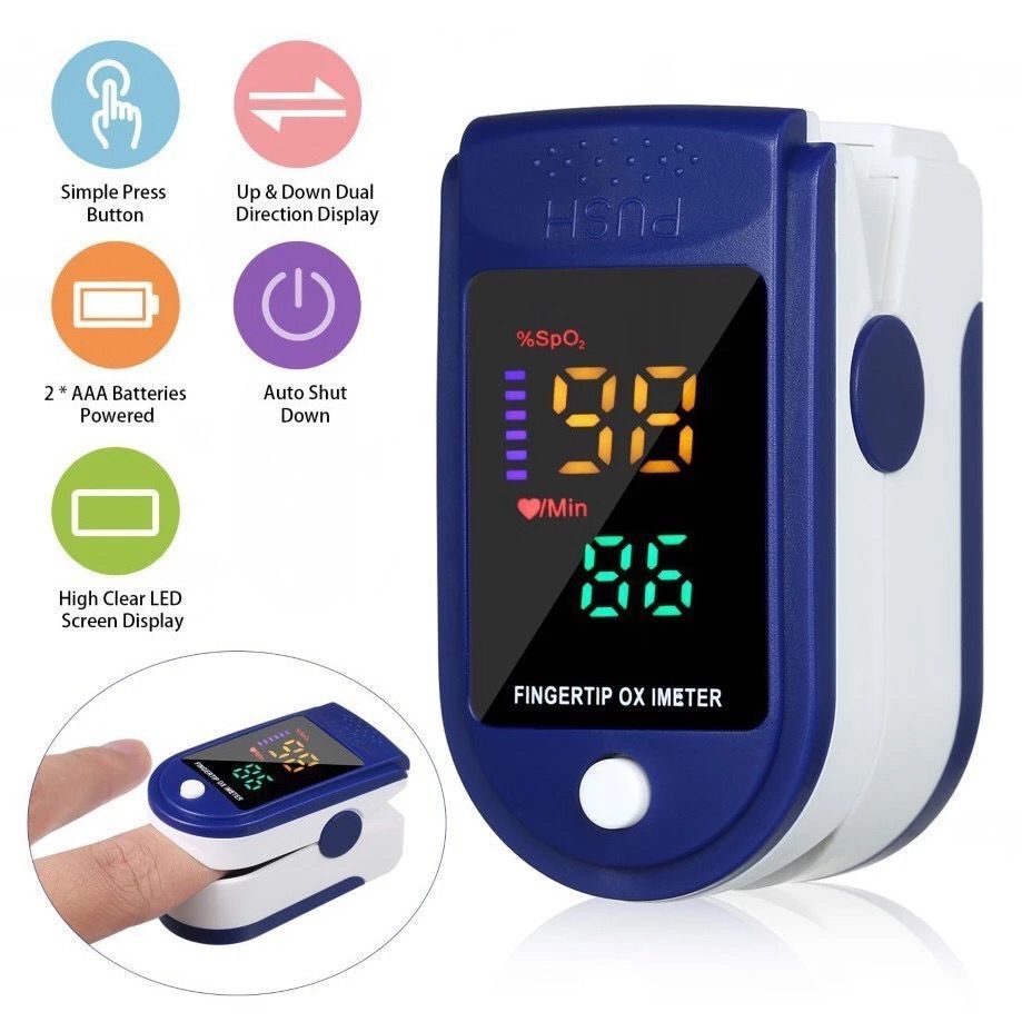 Jual Alat Pengukur Detak Jantung Kadar Darah Oksigen fingertrip pulse ...